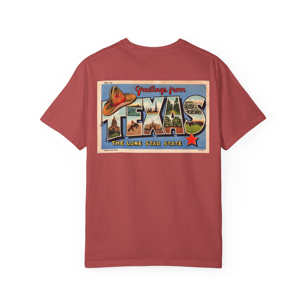 Greetings From Texas Vintage Postcard Shirt