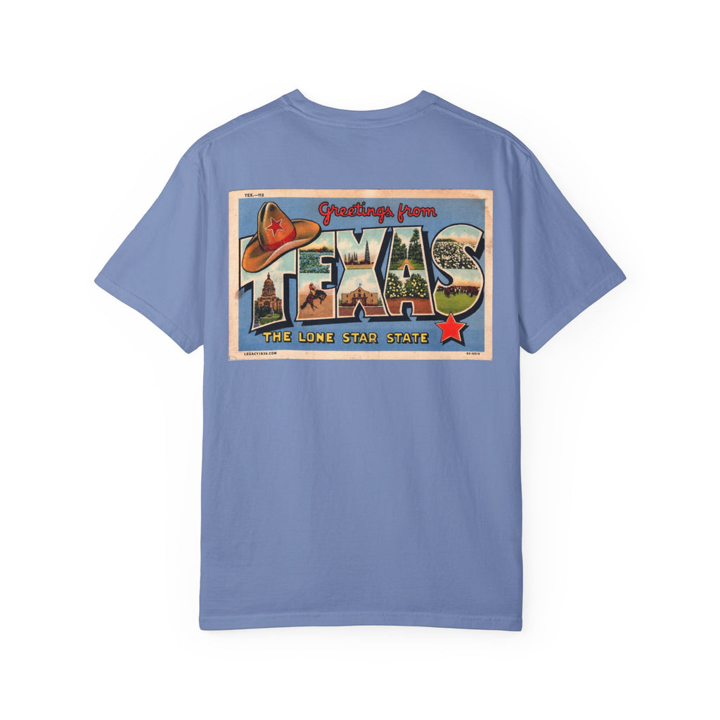 Greetings From Texas Vintage Postcard Shirt