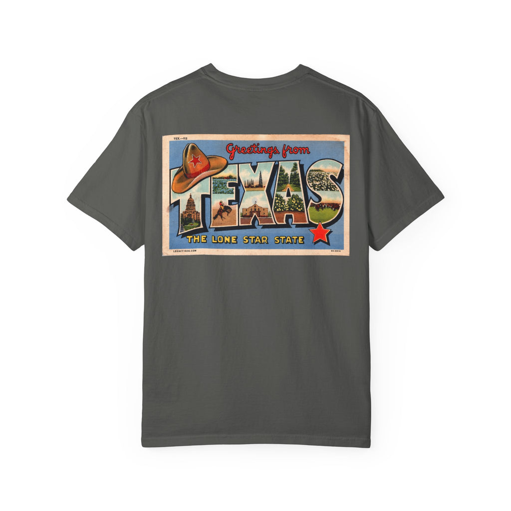 Greetings From Texas Vintage Postcard Shirt